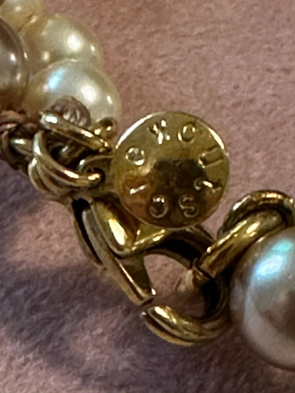 J. Crew Crewcuts Double Strand Faux Pearl Necklace Gold-Tone Statement Jewelry - Picture 7 of 10